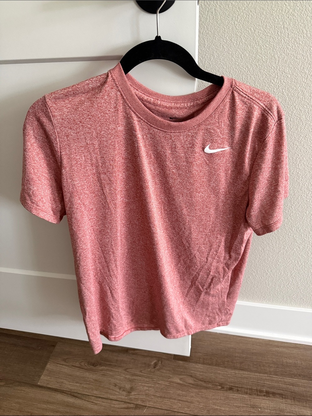 Nike Red Heathered Short Sleeve Performance Tee